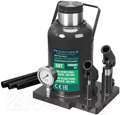 Бутылочный домкрат RockForce RF-TH905001 BIG - фото