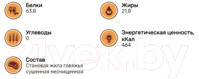 Набор лакомств для собак Кусьняшка Становая жила говяжья неочищенная
