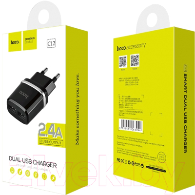 Адаптер питания сетевой Hoco C12