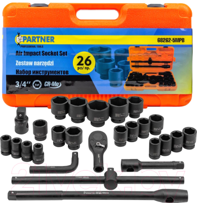 Универсальный набор инструментов Partner PA-68262-5MPB - фото