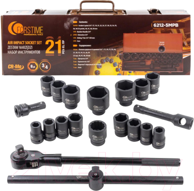 Универсальный набор инструментов Forstime FT-6212-5MPB - фото