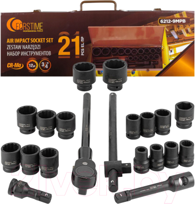 Универсальный набор инструментов Forstime FT-6212-9MPB - фото