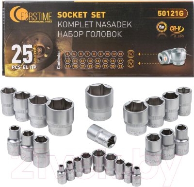 Набор головок слесарных Forstime FT-50121G - фото