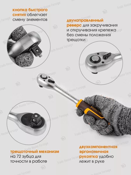 Универсальный набор инструментов Forstime FT-42022-5(56911)