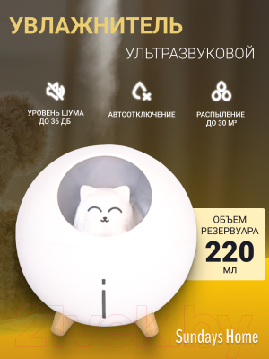Ультразвуковой увлажнитель воздуха Sundays Home TBD0426282801A (белый) - фото