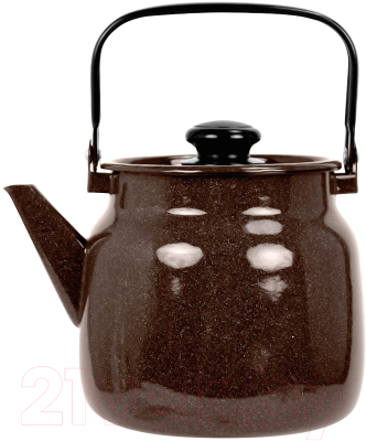 Чайник Лысьвенские эмали Коричневый рябчик С-2713П2/Рк - фото