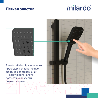 Лейка ручного душа Milardo 3F Ideal Spa ILS3FBSM18