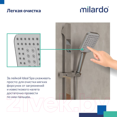Лейка ручного душа Milardo 3F Ideal Spa ILS3FCSM18