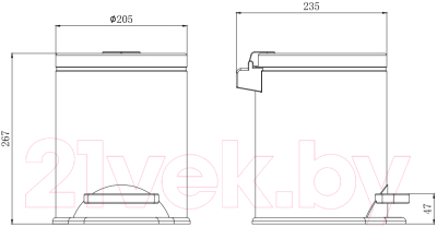 Мусорное ведро Aquatek Вега AQ4016MB