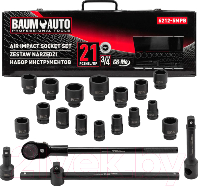 Универсальный набор инструментов BaumAuto BM-6212-5MPB - фото
