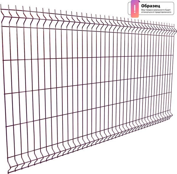 3D панель заборная Белзабор Medium RAL 8017 GL 1230x2500мм - фото