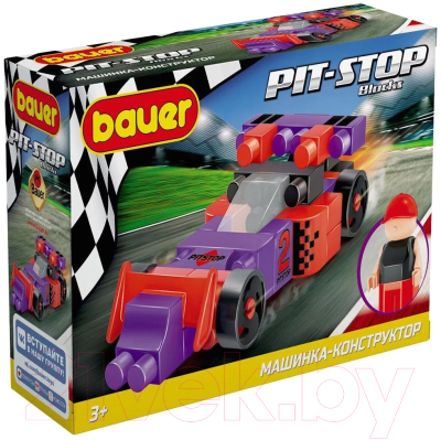 Конструктор Bauer Pit Stop Гоночная машина / 813 - фото