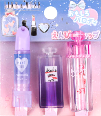 Набор топперов для карандаша Darvish Духи+помада / DV-14987