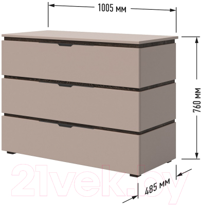 Комод Мебель-КМК 3Я Ривьера КМК 0970.17
