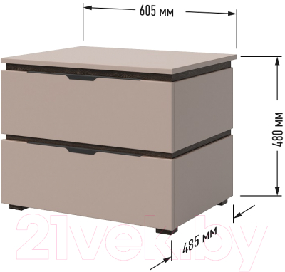 Прикроватная тумба Мебель-КМК 2Я Ривьера КМК 0970.19
