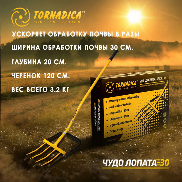 Культиватор ручной Tornadica Чудо 30