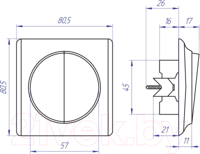 Выключатель OneKeyElectro Florence 1E31601300 / 2172777
