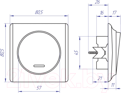 Выключатель OneKeyElectro Florence 1E31701300 / 2172778