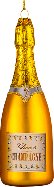 Елочная игрушка Erich Krause Decor. Роскошное шампанское Gold / 56575 - фото