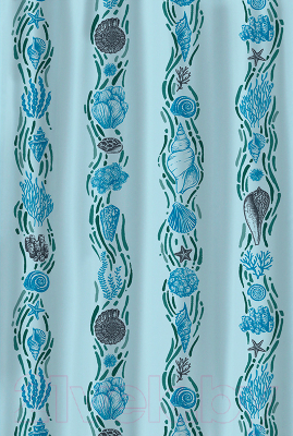 Шторка-занавеска для ванны V-line Ракушки - фото