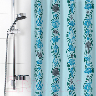 Шторка-занавеска для ванны V-line Ракушки