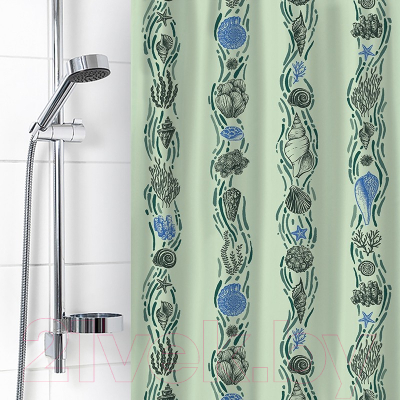 Шторка-занавеска для ванны V-line Ракушки