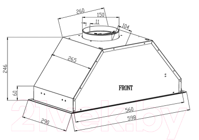 Вытяжка скрытая Schtoff Polar 60