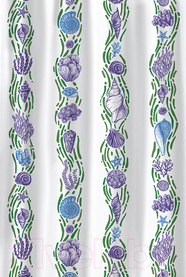 Шторка-занавеска для ванны V-line Ракушки - фото