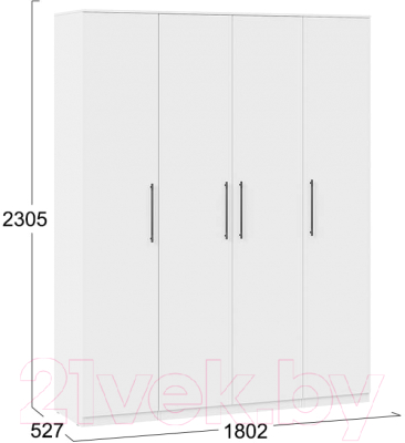 Шкаф ТриЯ Агата комбинированный с 4-мя дверями