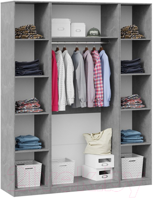 Шкаф ТриЯ Хилтон комбинированный с 4-мя дверями