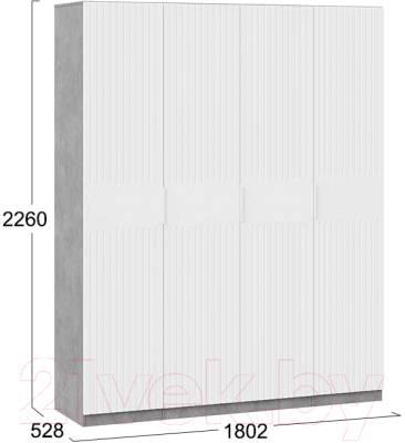 Шкаф ТриЯ Хилтон комбинированный с 4-мя дверями