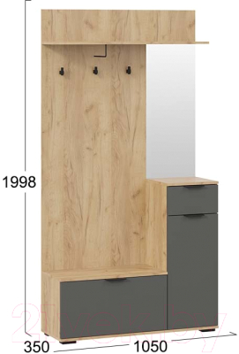 Секция в прихожую ТриЯ Эвита комбинированная Тип 1