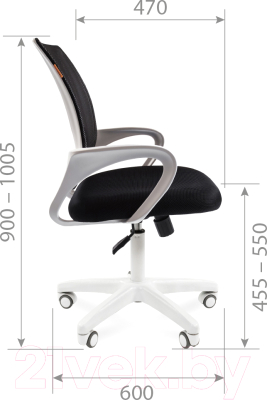 Кресло офисное Chairman 696 (белый/голубой)