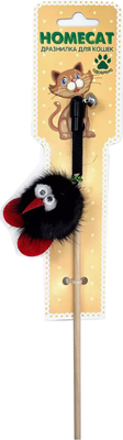 Игрушка для кошек Homecat Дразнилка Птичка из норки на резинке с бубенчиком / 86979 - фото