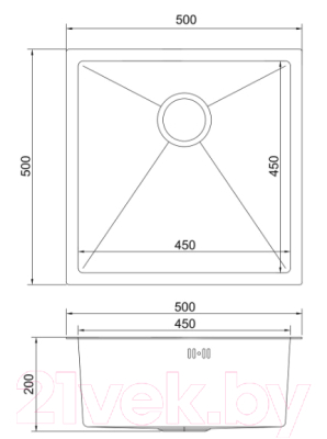 Мойка кухонная Mixline Pro 552930 (сатин нано, с сифоном)