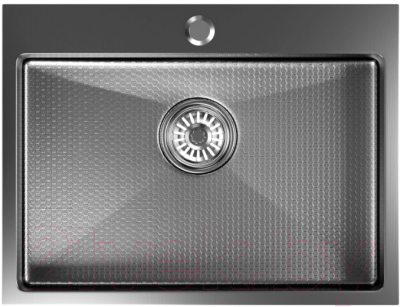 Мойка кухонная Mixline Pro 552933 (черный графит, с сифоном) - фото