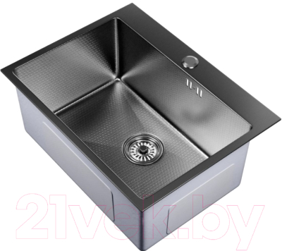 Мойка кухонная Mixline Pro 552933 (черный графит, с сифоном)