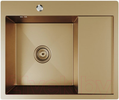 Мойка кухонная Mixline Pro 552925 (бронза, с сифоном) - фото