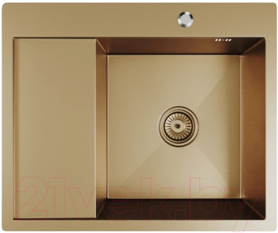 Мойка кухонная Mixline Pro 552928 (бронза, с сифоном) - фото