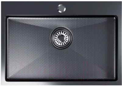 Мойка кухонная Mixline Pro 552937 (черный графит, с сифоном) - фото