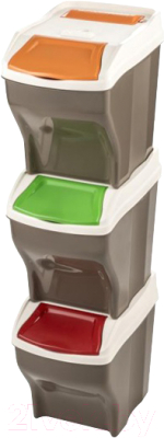 Система сортировки мусора Bama Pattumiera Poker Plus Set 3 Pz - фото