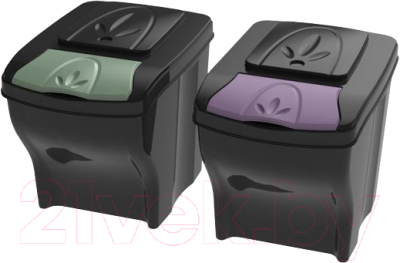 Система сортировки мусора Bama Pattumiera Poker Office Set 2x20 Lt - фото