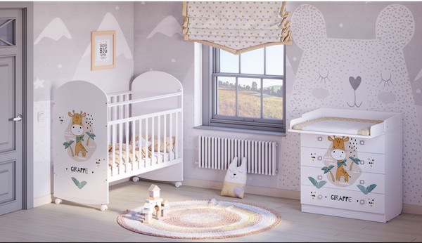 Детская кроватка Фея 701 Жирафик / 0002549.9.16