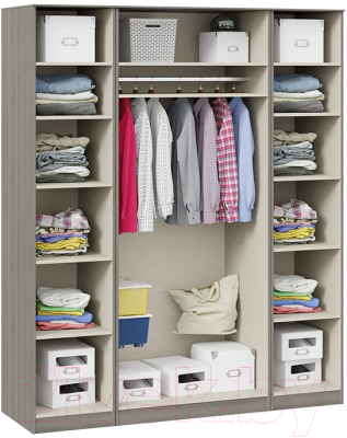 Шкаф ТриЯ Либерти комбинированный / СМ-297.07.443 зеркальный