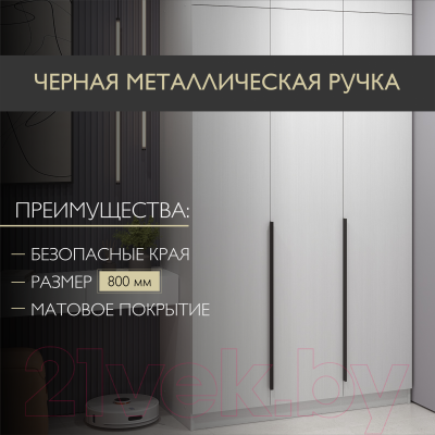 Шкаф Soma Lord Black 2-х створчатый 80x240