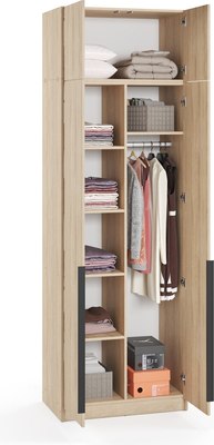 Шкаф Soma Lord Black 2-х створчатый 80x240