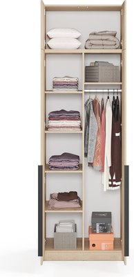 Шкаф Soma Lord Black 2-х створчатый 80x240