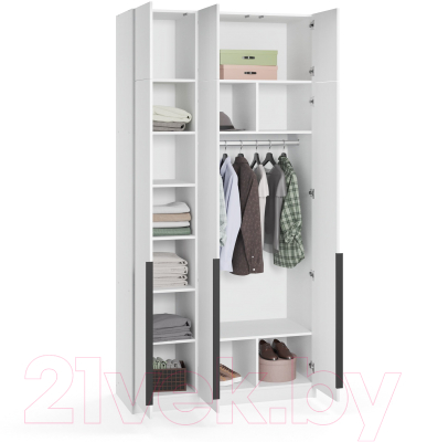 Шкаф Soma Lord Black 3-х створчатый 120x240