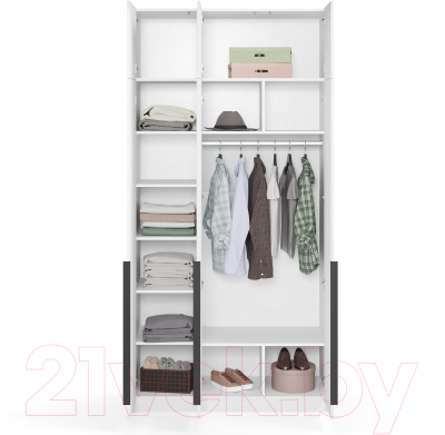 Шкаф Soma Lord Black 3-х створчатый 120x240