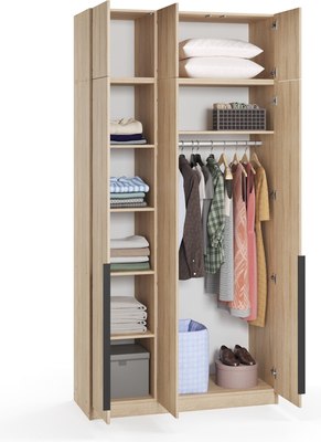 Шкаф Soma Lord Black 3-х створчатый 120x240